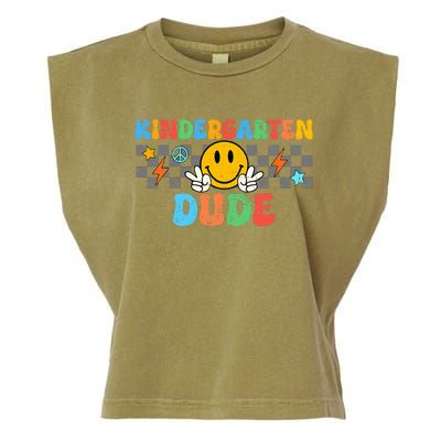 Kindergarten Dude Back To School First Day Of Kinder Garment-Dyed Women's Muscle Tee