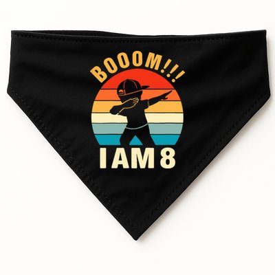 Kids Dabbing Birthday Shirt 8 Years Old Birthday Outfit Boys USA-Made Doggie Bandana