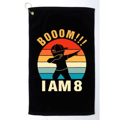 Kids Dabbing Birthday Shirt 8 Years Old Birthday Outfit Boys Platinum Collection Golf Towel