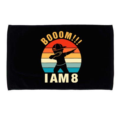 Kids Dabbing Birthday Shirt 8 Years Old Birthday Outfit Boys Microfiber Hand Towel