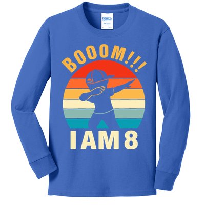 Kids Dabbing Birthday Shirt 8 Years Old Birthday Outfit Boys Kids Long Sleeve Shirt