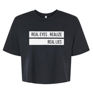 Kevin De Bruyne Real Eyes Realize Real Lies Bella+Canvas Jersey Crop Tee