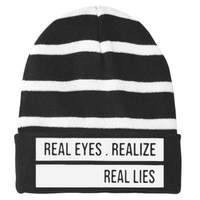 Kevin De Bruyne Real Eyes Realize Real Lies Striped Beanie with Solid Band