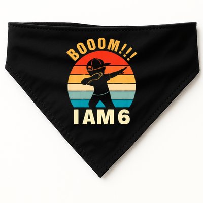 Kids Dabbing Birthday Shirt 6 Years Old Birthday Outfit Boys USA-Made Doggie Bandana