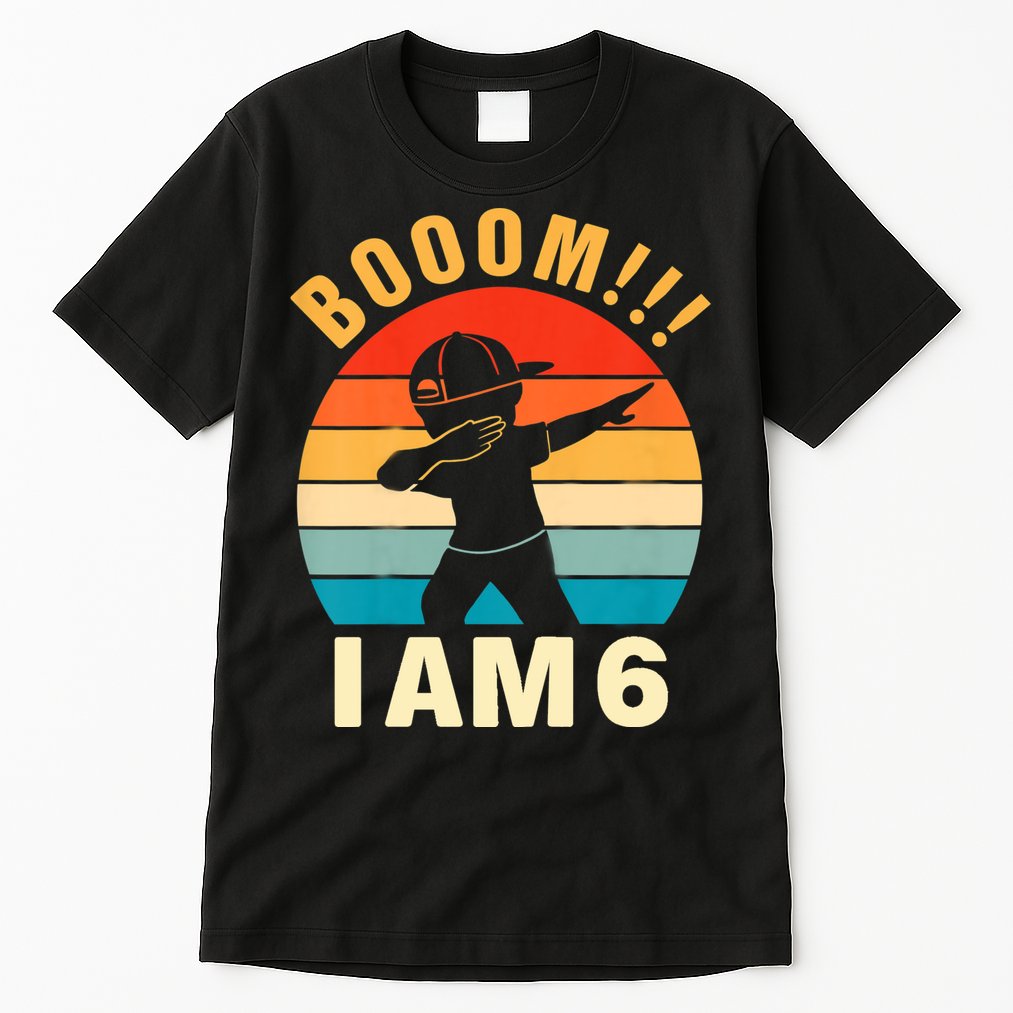 Kids Dabbing Birthday Shirt 6 Years Old Birthday Outfit Boys Tall T-Shirt