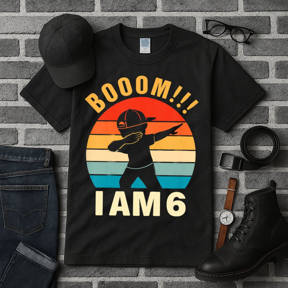 Kids Dabbing Birthday Shirt 6 Years Old Birthday Outfit Boys Tall T-Shirt