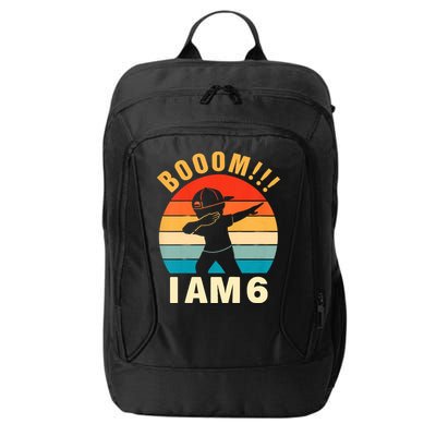 Kids Dabbing Birthday Shirt 6 Years Old Birthday Outfit Boys City Backpack