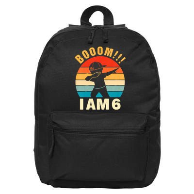 Kids Dabbing Birthday Shirt 6 Years Old Birthday Outfit Boys 16 in Basic Backpack