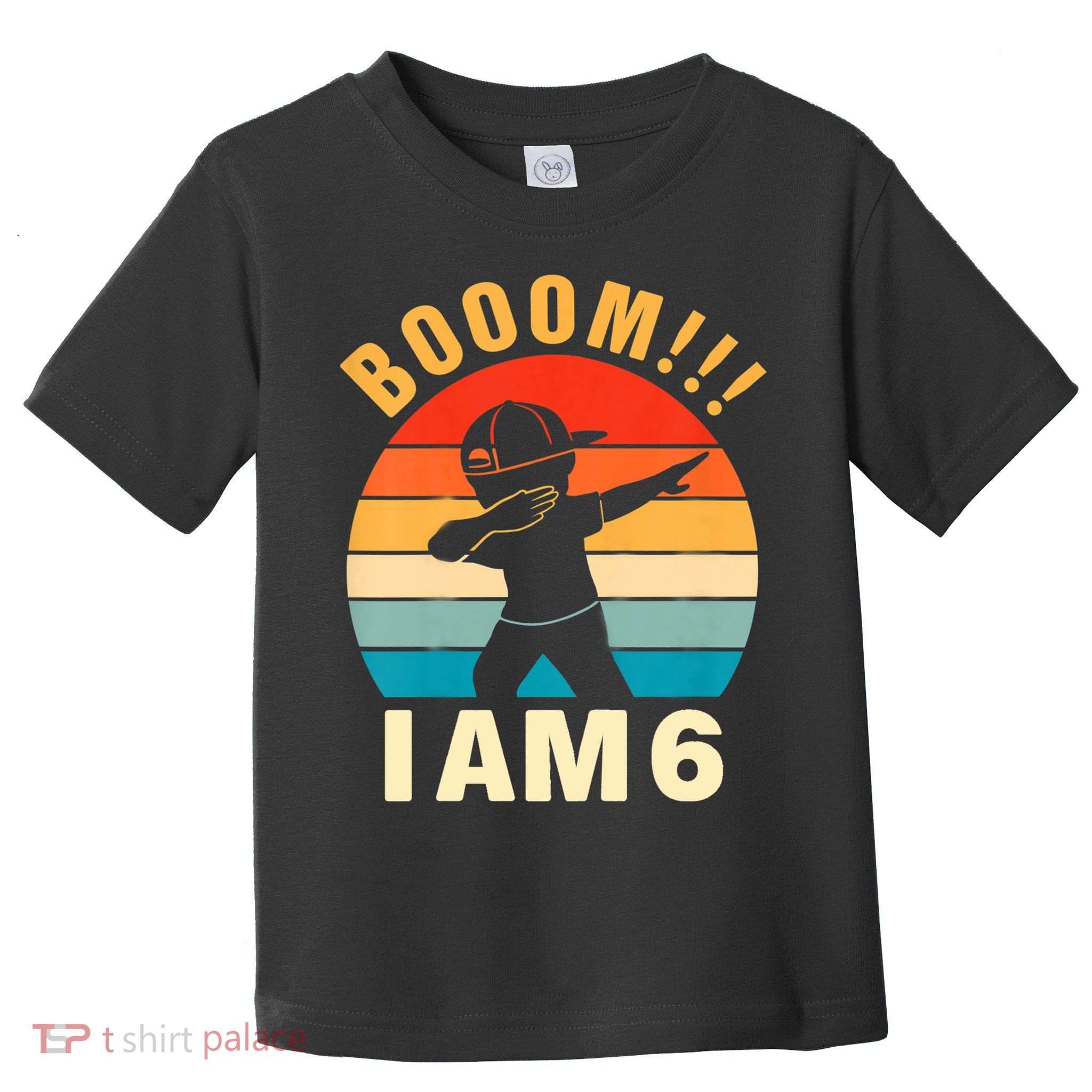 Kids Dabbing Birthday Shirt 6 Years Old Birthday Outfit Boys Toddler T-Shirt