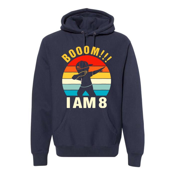 Kids Dabbing Birthday 8 Years Old Birthday Outfit Boy Premium Hoodie