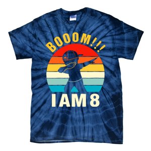 Kids Dabbing Birthday 8 Years Old Birthday Outfit Boy Tie-Dye T-Shirt