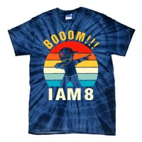 Kids Dabbing Birthday 8 Years Old Birthday Outfit Boy Tie-Dye T-Shirt