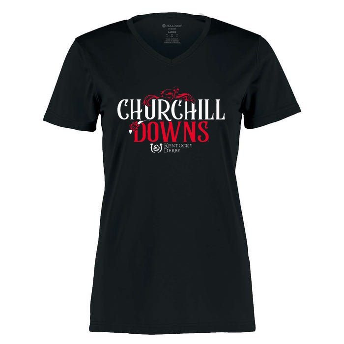 K.E.N.T.U.C.K.Y Derby Churchill Downs Women's Momentum V-Neck T-Shirt