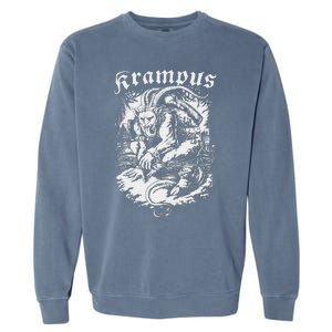 Krampus Design Christmas Season Evil Pajama Xmas Garment-Dyed Sweatshirt