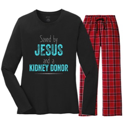 Kidney Donation Christian Organ Donor Transplant Women's Long Sleeve Flannel Pajama Set 