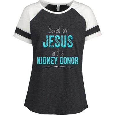 Kidney Donation Christian Organ Donor Transplant Enza Ladies Jersey Colorblock Tee