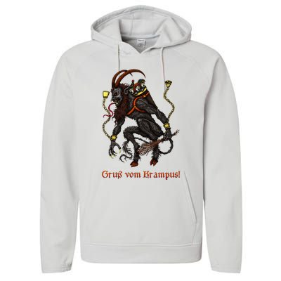 Krampus Dark Christmas Merry Krampus Holiday Horror Performance Fleece Hoodie