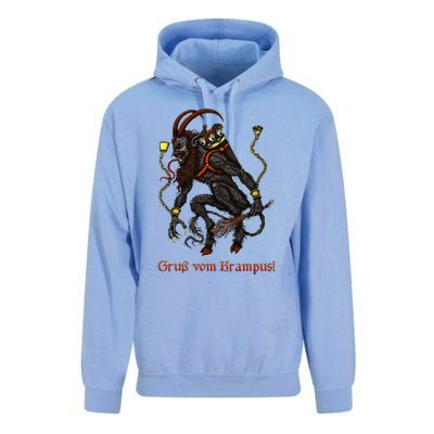 Krampus Dark Christmas Merry Krampus Holiday Horror Unisex Surf Hoodie