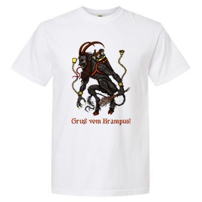 Krampus Dark Christmas Merry Krampus Holiday Horror Garment-Dyed Heavyweight T-Shirt