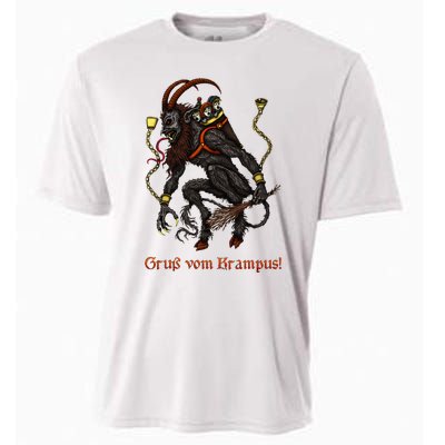 Krampus Dark Christmas Merry Krampus Holiday Horror Cooling Performance Crew T-Shirt