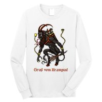 Krampus Dark Christmas Merry Krampus Holiday Horror Long Sleeve Shirt