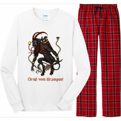 Krampus Dark Christmas Merry Krampus Holiday Horror Long Sleeve Pajama Set