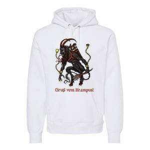 Krampus Dark Christmas Merry Krampus Holiday Horror Premium Hoodie