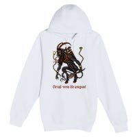 Krampus Dark Christmas Merry Krampus Holiday Horror Premium Pullover Hoodie