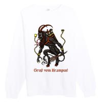 Krampus Dark Christmas Merry Krampus Holiday Horror Premium Crewneck Sweatshirt