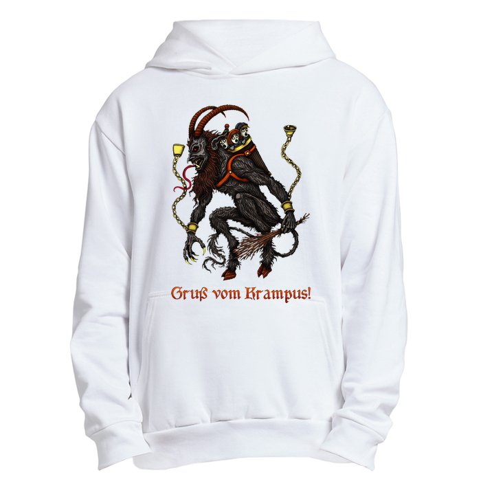 Krampus Dark Christmas Merry Krampus Holiday Horror Urban Pullover Hoodie