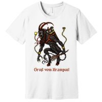 Krampus Dark Christmas Merry Krampus Holiday Horror Premium T-Shirt