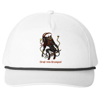 Krampus Dark Christmas Merry Krampus Holiday Horror Snapback Five-Panel Rope Hat