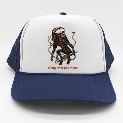 Krampus Dark Christmas Merry Krampus Holiday Horror Trucker Hat