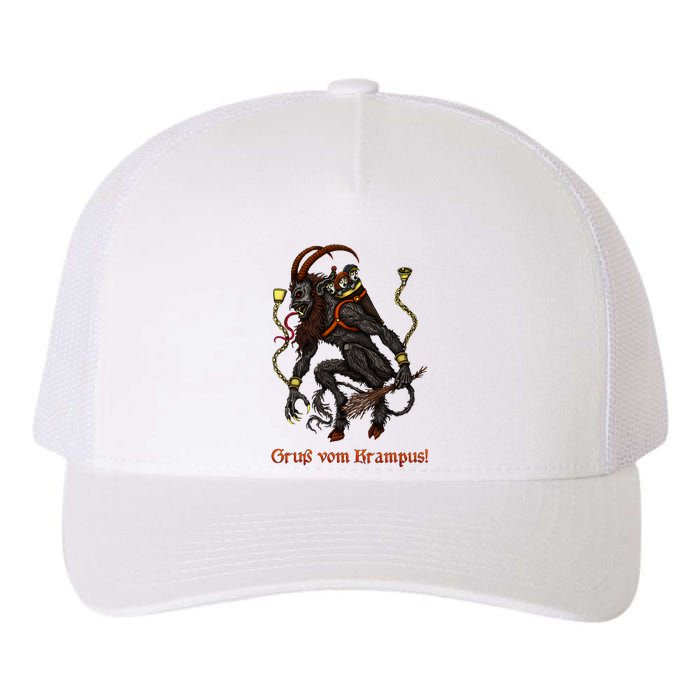 Krampus Dark Christmas Merry Krampus Holiday Horror Yupoong Adult 5-Panel Trucker Hat