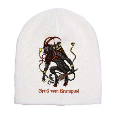 Krampus Dark Christmas Merry Krampus Holiday Horror Short Acrylic Beanie