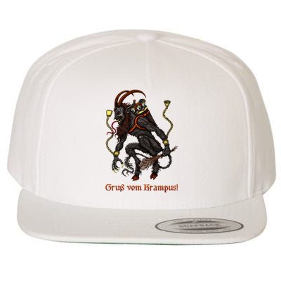 Krampus Dark Christmas Merry Krampus Holiday Horror Wool Snapback Cap