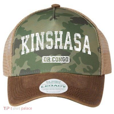 Kinshasa Dr Congo Vintage Sports Design Legacy Tie Dye Trucker Hat
