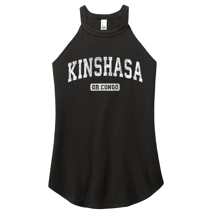 Kinshasa Dr Congo Vintage Sports Design Women's Perfect Tri Rocker Tank