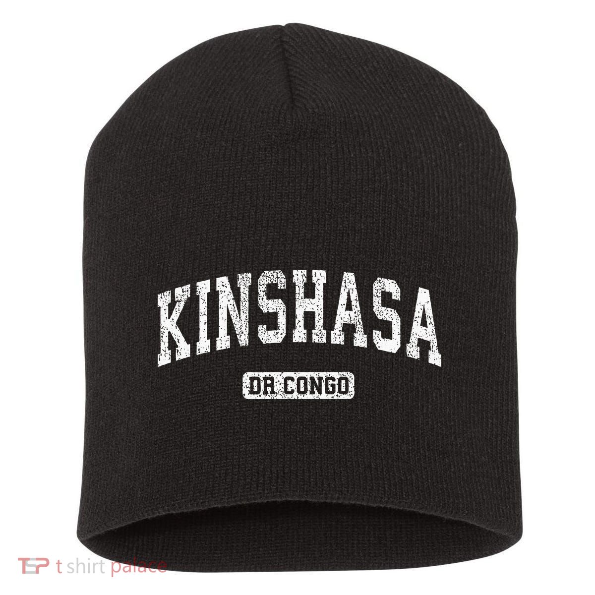Kinshasa Dr Congo Vintage Sports Design Short Acrylic Beanie