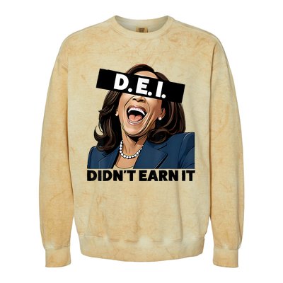 Kamala Dei DidnT Earn It Anti Kamala Harris Vote Trump 2024 Colorblast Crewneck Sweatshirt