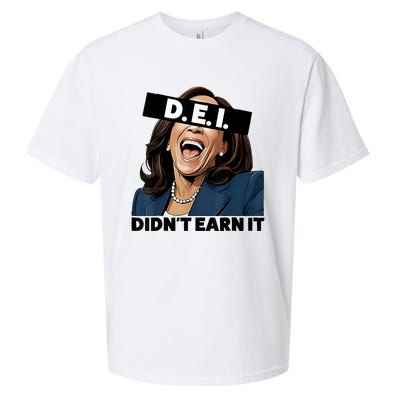 Kamala Dei DidnT Earn It Anti Kamala Harris Vote Trump 2024 Sueded Cloud Jersey T-Shirt