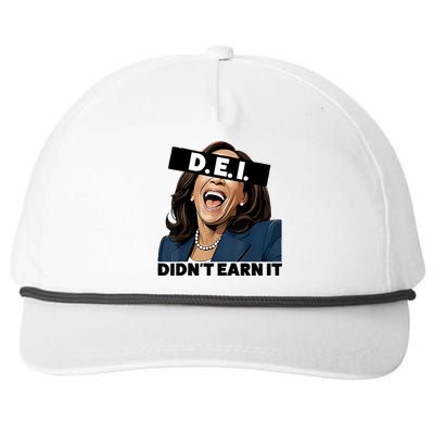 Kamala Dei DidnT Earn It Anti Kamala Harris Vote Trump 2024 Snapback Five-Panel Rope Hat