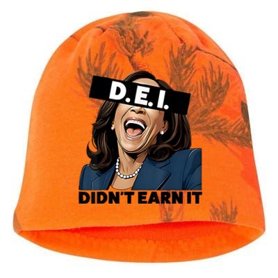 Kamala Dei DidnT Earn It Anti Kamala Harris Vote Trump 2024 Kati - Camo Knit Beanie