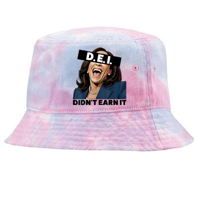 Kamala Dei DidnT Earn It Anti Kamala Harris Vote Trump 2024 Tie-Dyed Bucket Hat