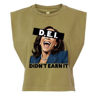 Kamala Dei DidnT Earn It Anti Kamala Harris Vote Trump 2024 Garment-Dyed Women's Muscle Tee