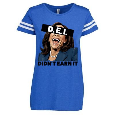 Kamala Dei DidnT Earn It Anti Kamala Harris Vote Trump 2024 Enza Ladies Jersey Football T-Shirt