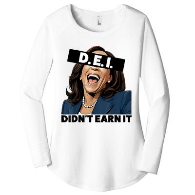 Kamala Dei DidnT Earn It Anti Kamala Harris Vote Trump 2024 Women's Perfect Tri Tunic Long Sleeve Shirt