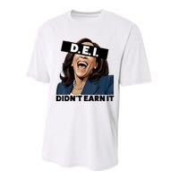 Kamala Dei DidnT Earn It Anti Kamala Harris Vote Trump 2024 Performance Sprint T-Shirt