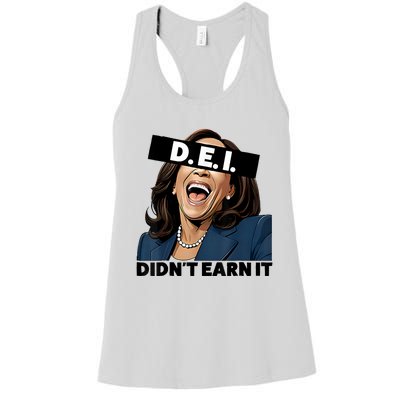 Kamala Dei DidnT Earn It Anti Kamala Harris Vote Trump 2024 Women's Racerback Tank