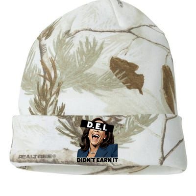 Kamala Dei DidnT Earn It Anti Kamala Harris Vote Trump 2024 Kati Licensed 12" Camo Beanie